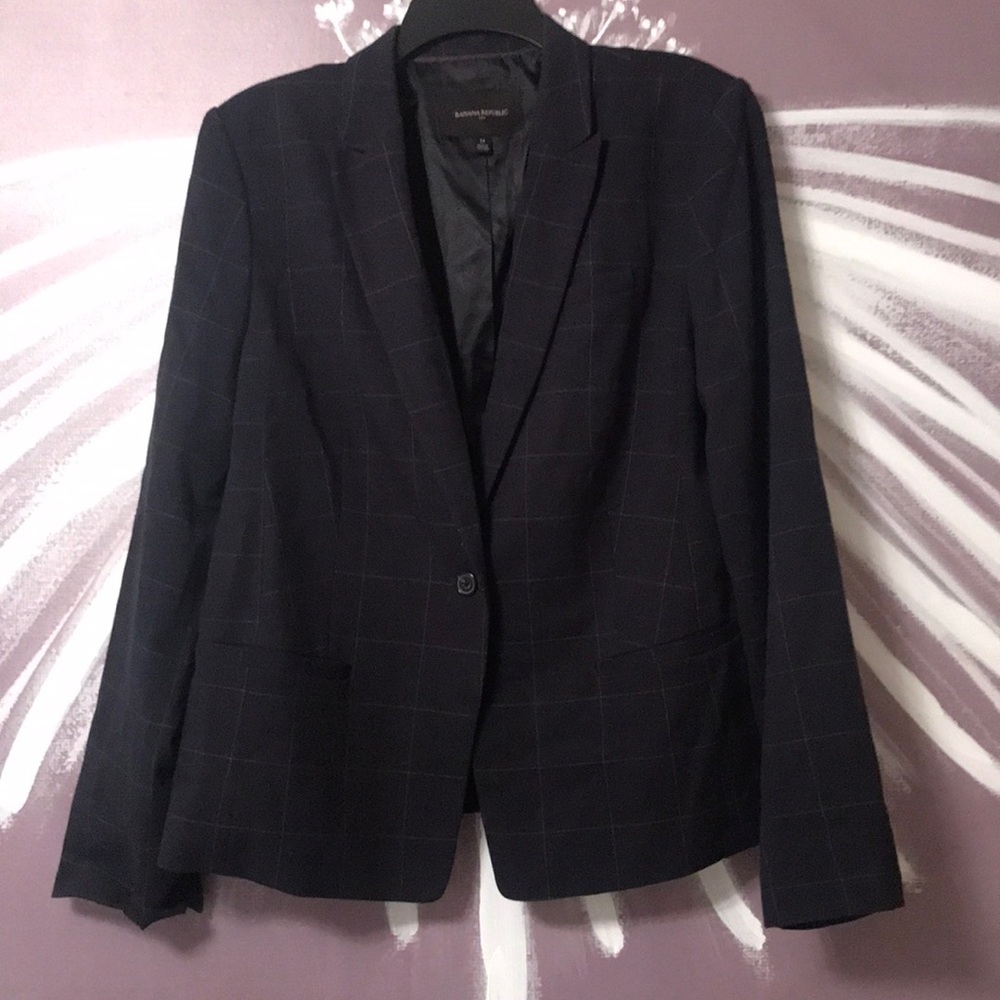 Navy blue suit blazer